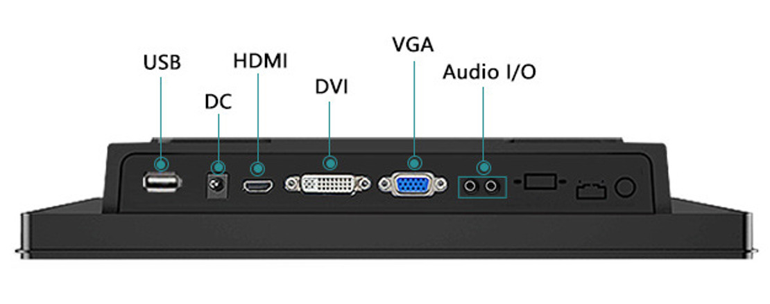 External Embedded 10.4 Inch Capacitive Touch Screen Monitor With VGA And DVI Ports