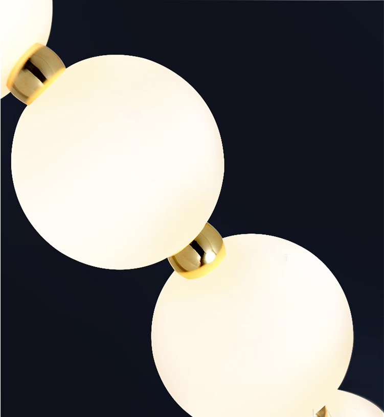 LED Energy Saving Glass Pendant Lamps Dining Room Restaurant Chandelier 25-30M2