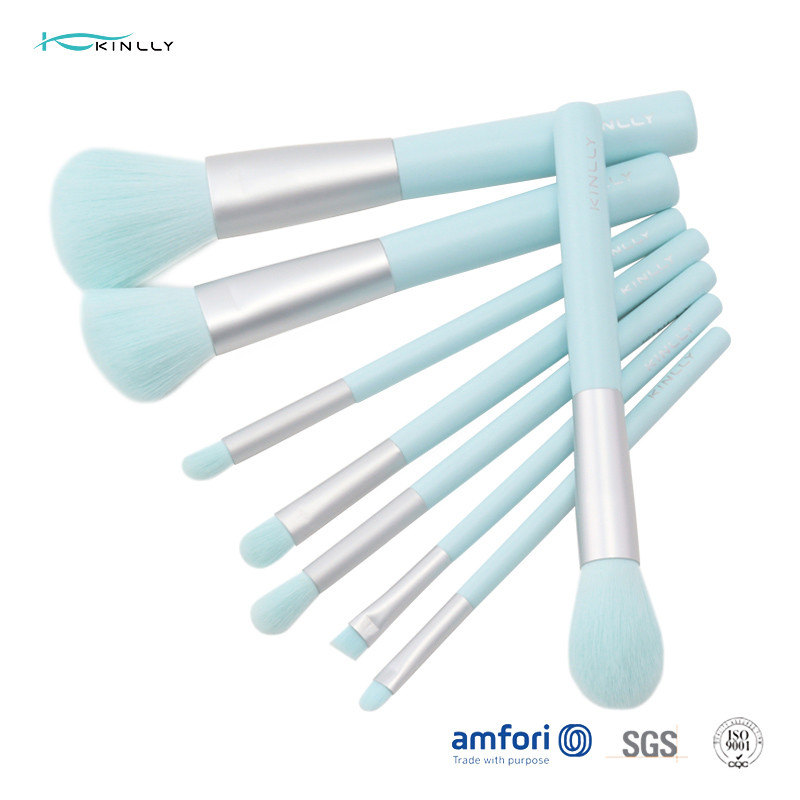 Wooden Handle BSCI 8pcs Private Label Makeup Brush Set