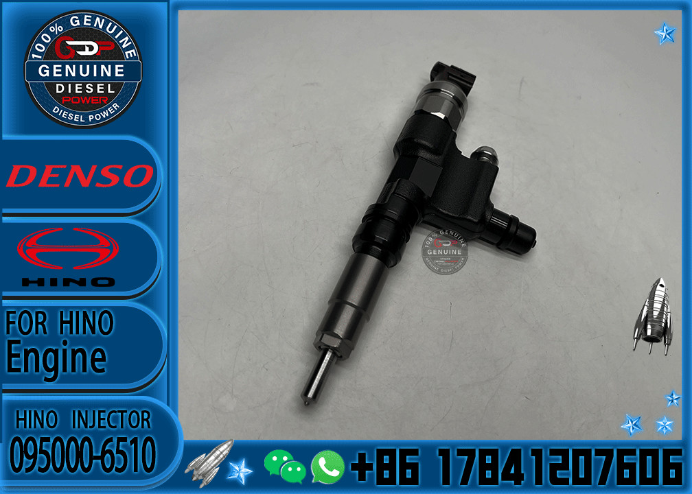 Common Rail Diesel Engine Injector 095000-6510 Fuel Injector Assembly 23670-E0080 For Toyota Hino N04C