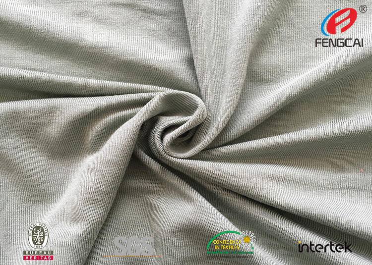 T - Shirt Polyester Rayon Spandex Fabric , Gray Swimsuit Spandex Fabric
