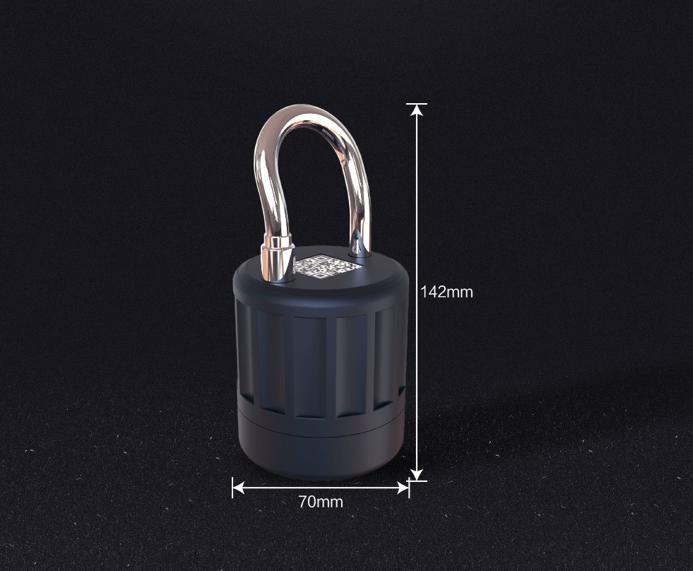 Shockproof LED Inside Iot Padlock 2.4GHz Wifi BLE High Strength