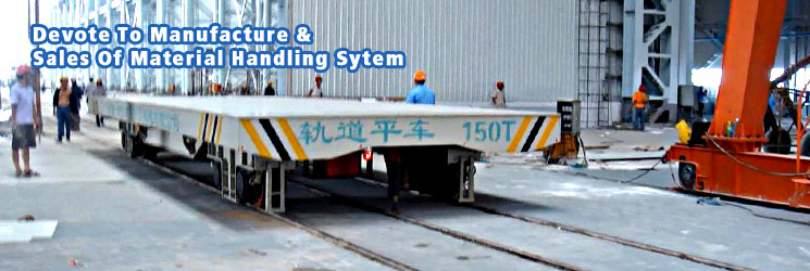 80 ton rail guided heavy duty Rail Transfer Cart for industrial material handling