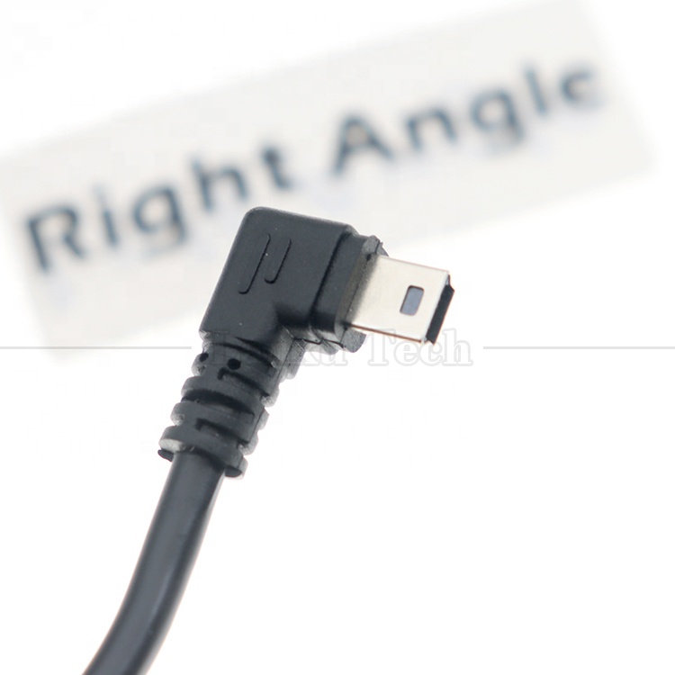 Customized 1m 2m 3m 90 Degree Up Down Left Right Angle Data Charging USB A Male to Mini 5pin USB Extension Cable for Camera