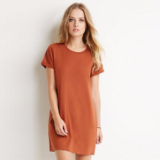 Fashion Compact Stone Wondering Beaded CuteTrim T Shirt Dress For Women