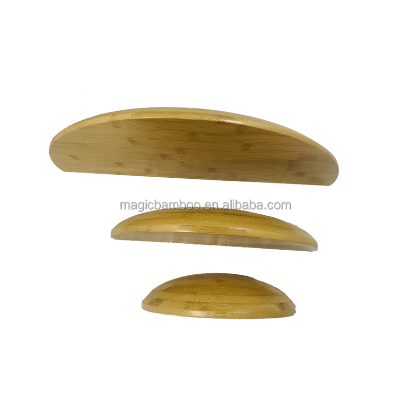 Hanging Bamboo Wall Shelves 3 Sizes of Solid Thick Design for Display and Storage