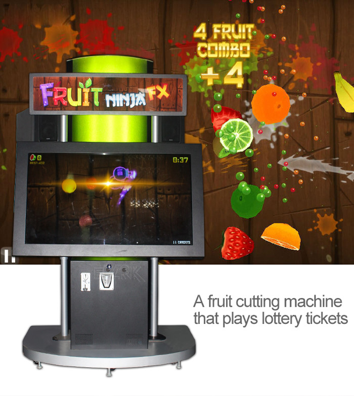 CE Amusement Game Machines 46 Inch Video Somatosensory Cutting Fruit Lottery Game Machine
