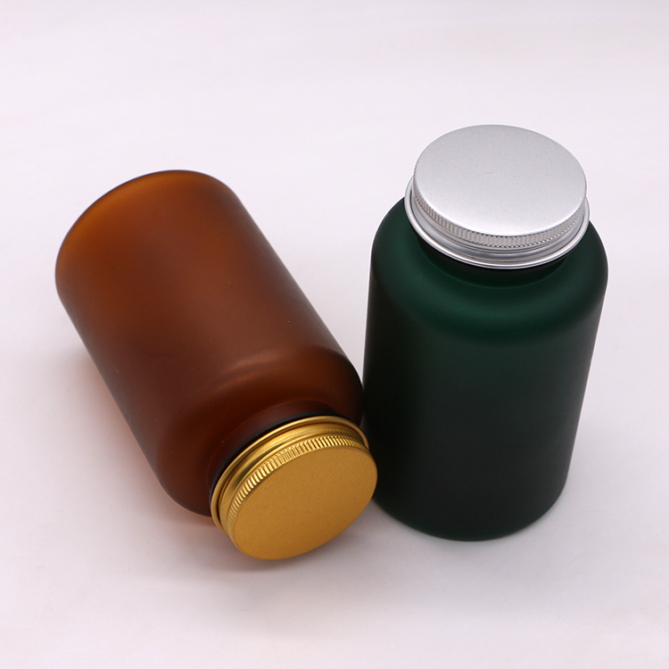 250ML Customizable PET Medical Plastic Bottle for Pill Capsule in Matte/Frosted Color
