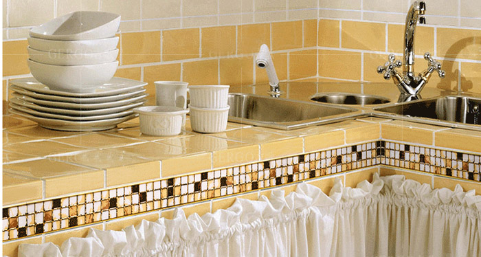 mosaic tile trim for kitchen