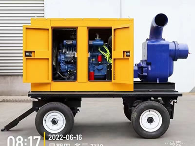Mobile Type Diesel Water Pump Set CE Diesel Water Pump For Rainfall Season