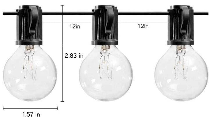 5W G40 Indoor Outdoor Holiday Decoration Lights Waterproof Led String Decorate