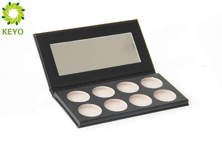 8 Pans Magnetic Eyeshadow Case , Black Paper Blank Eyeshadow Palette