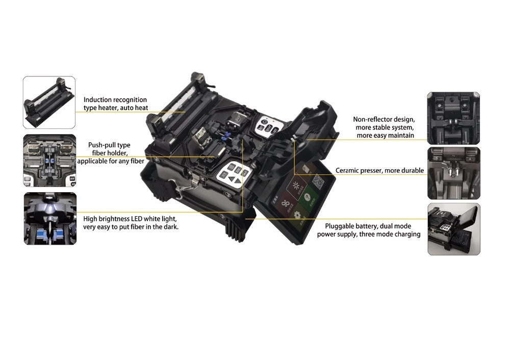 6 Motor Fusion Splicing Machine DVP 810 Optical Fibre Cable Splicing Machine
