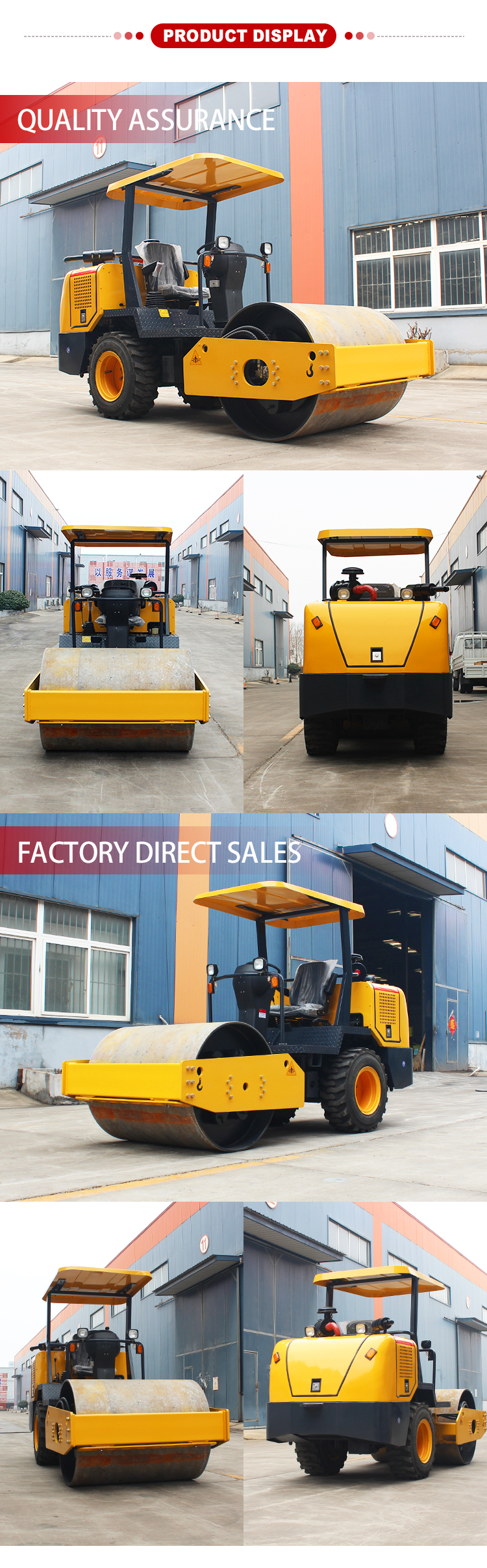 1 Ton 2t 3.5t Road Roller Double Drum Compactor in India for High Operating Efficiency