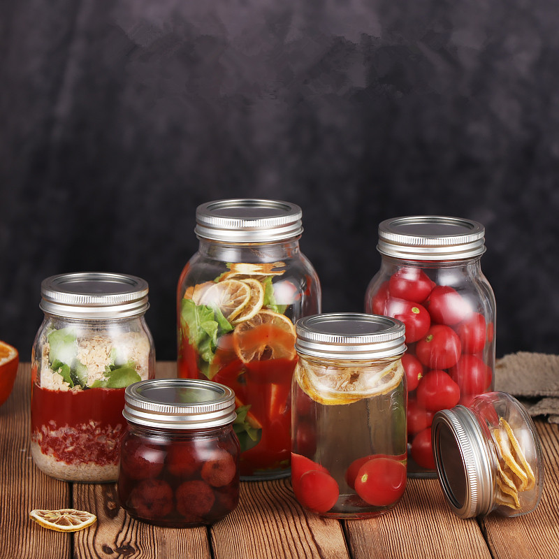 Glass Sealed Storage Tank Round Bottle For Pickles And Mason Jar