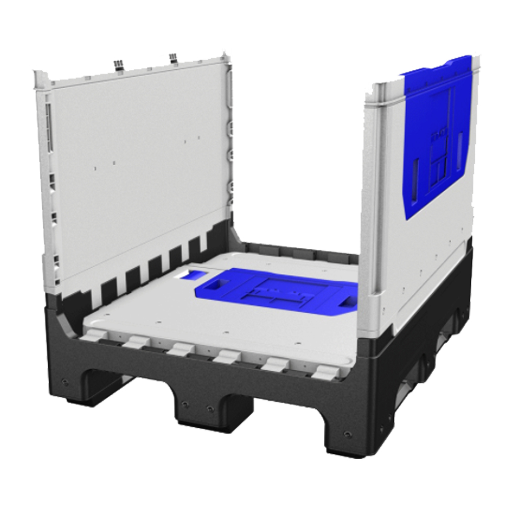 bulk storage collapsible plastic pallet box and bins pallet container with lids
