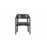 Buy cheap ODM Contemporary Dining Arm Chairs Modern Accent Armchair With Black Metal Legs from wholesalers