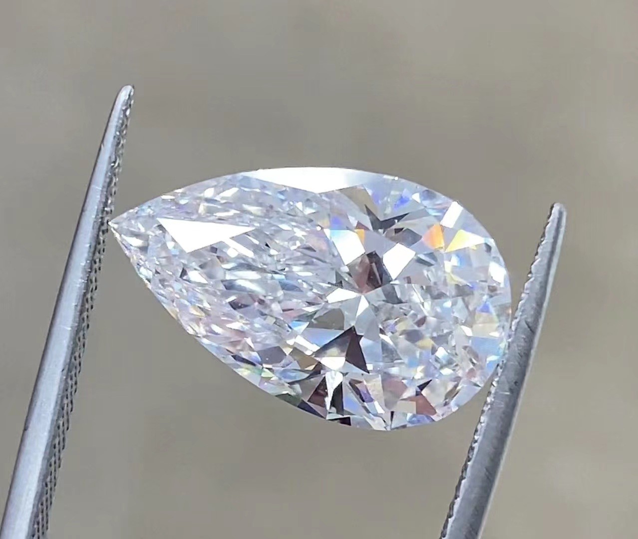 Lab Grown CVD White Diamonds Pear Loose Diamond DEF Jewelry Decoration