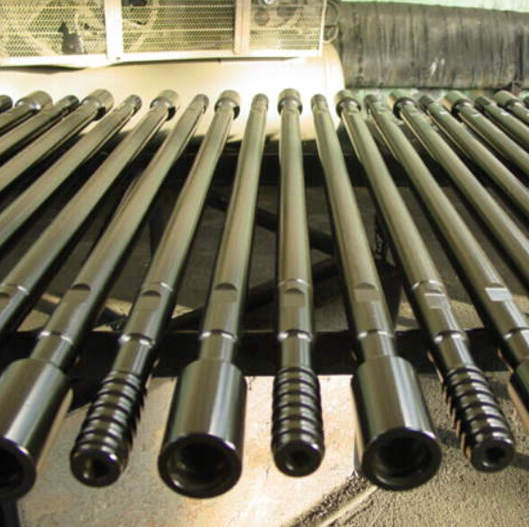Black T45 3660mm Threaded Drill Rod Dia 46mm With Forging Process