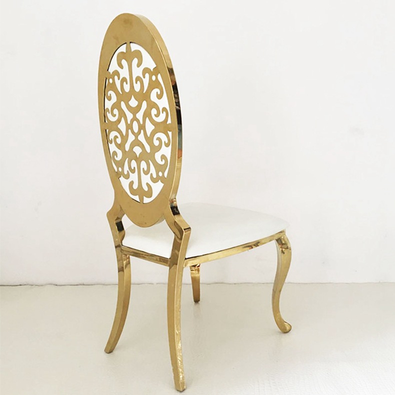 King Wedding Banquet Chairs High Back Decor Backrest Golden Leisure 52x55x112cm