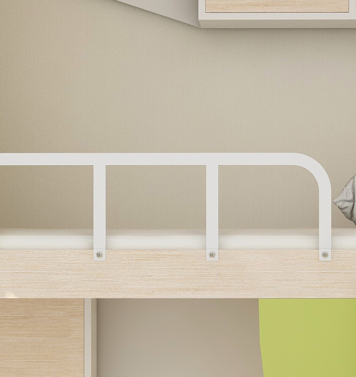 Space-Saving Hotel Bed Modern Minimalist Style Iron Bunk Bed with Large Storage Space