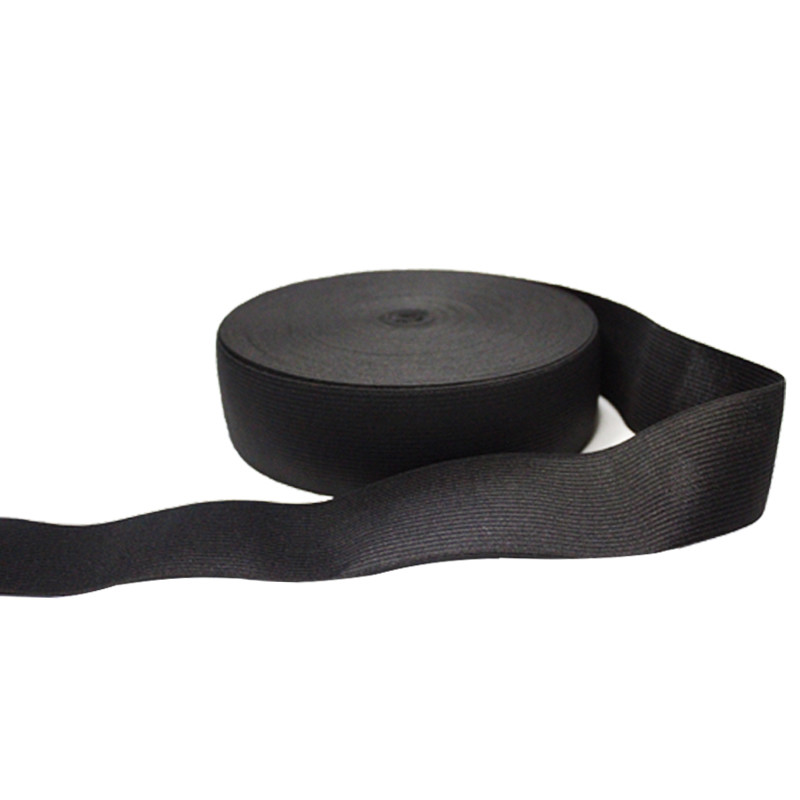 3.5cm Black Elastic Webbing High Tenacity Woven Polyester Elastic Band