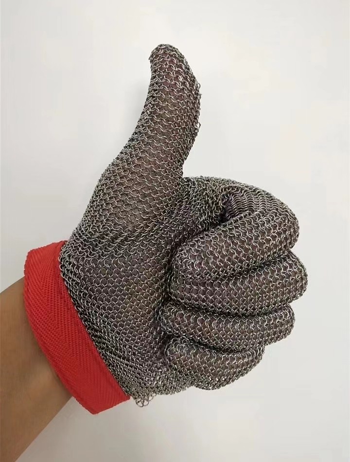Stainless steel CUT RESISTANT GLOVES ring mesh chain mail mesh auti-cutting safety gloves S M L XL XXL