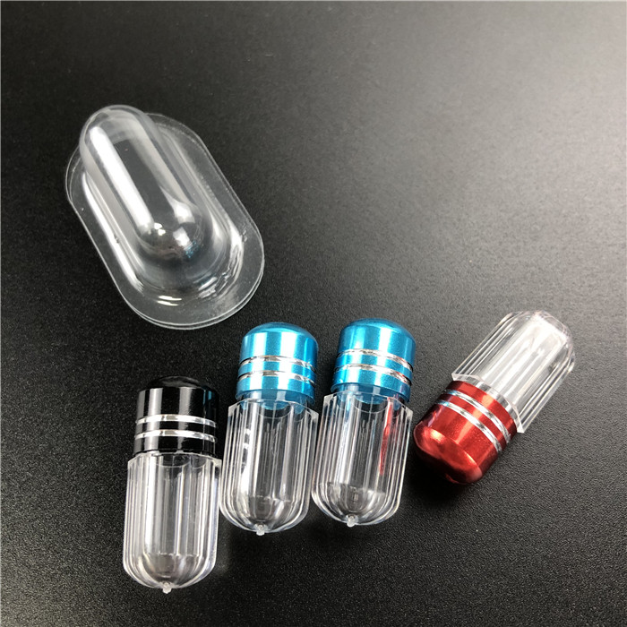 Octagon Style Plastic Medicine Container With Metal Spout For Male Enhancementl Pills