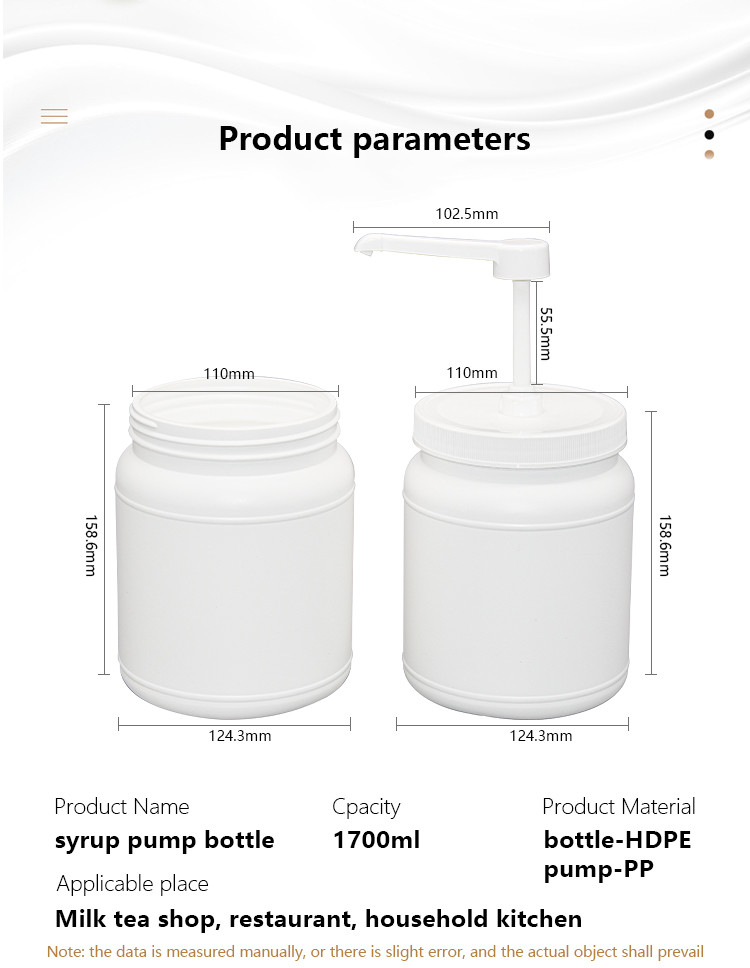 Food Grade Flavoring Syrup Dispenser Pump For HDPE Container 5ml 8ml 10ml Dosage