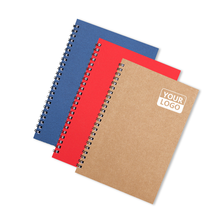 Custom School A5 Spiral Notebook Personalized Kraft Paper Notebooks Customizable