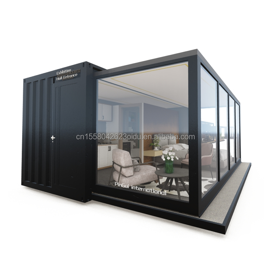 Portable Foldable Modern Office Container Accommodation Cabin Prefab 20ft Container House with Aluminum Alloy Windows
