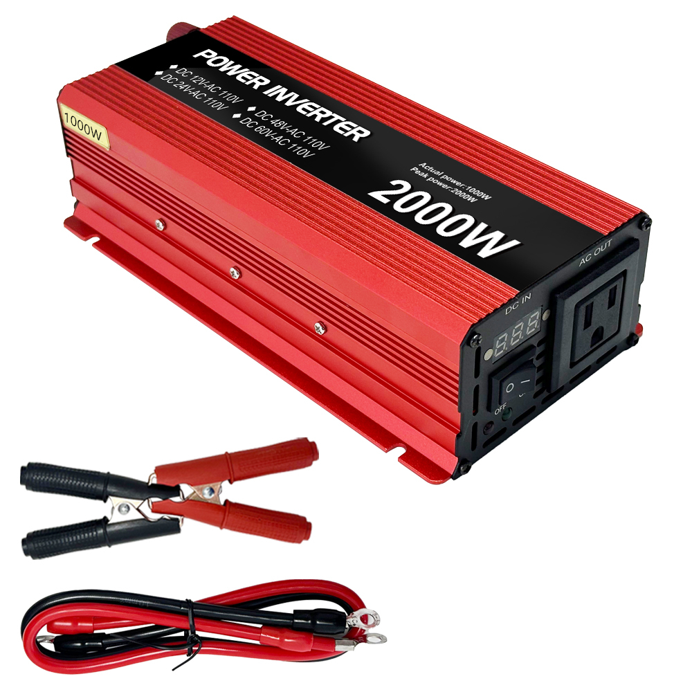 1000W 2000W Peak 12V 24V 48V 60V Pure Sine Wave Power Inverter