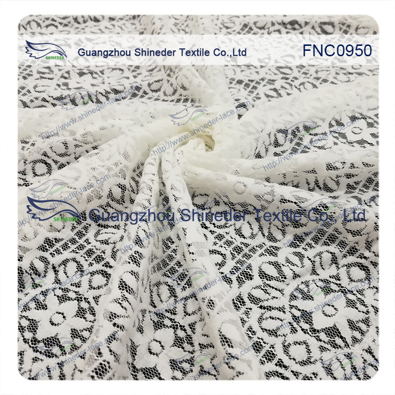 Sunflower Star soft Bush Nylon & Cotton lace fabric for lady dress