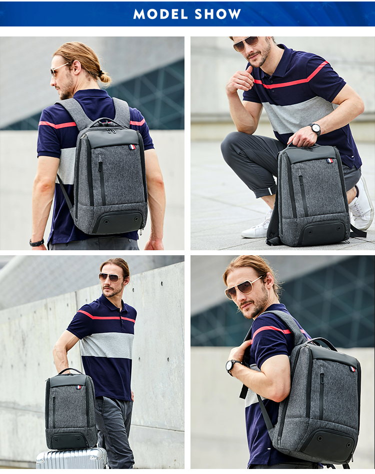 External Frame Travel Waterproof Multifunctional Laptop Backpack 0.95kg