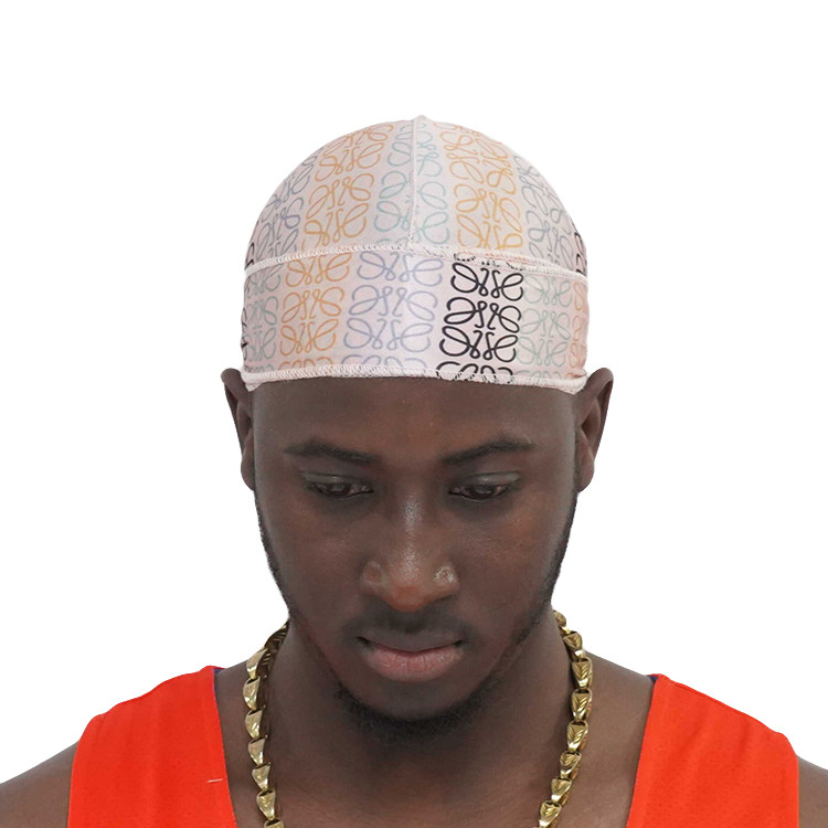 Luxury Silk Polyester Design Durag For Men