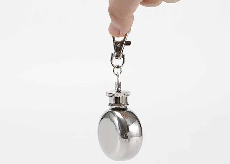 Portable 1oz Hip Flask ,Mini Alcohol Flask With Key Ring Unbreakable
