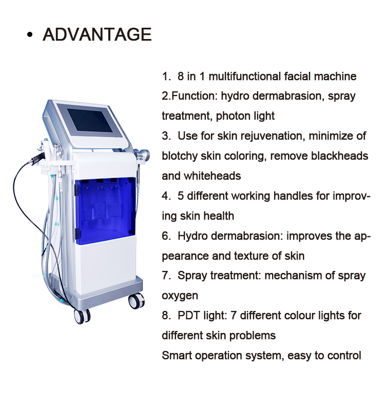 Multifunctional Beauty Therapy Machine Oxygen Jet Peel Facial Machine 11 In 1