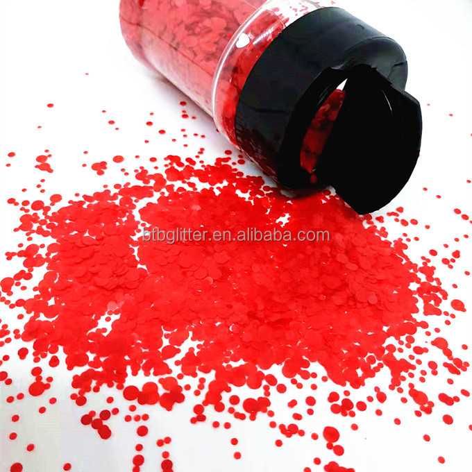 RAMADAN Occasion 1 Kilo Packing Bulk Dots Glitter Powder for Glitters Glitter Dot Mixes Neon Color Package Opp Bag