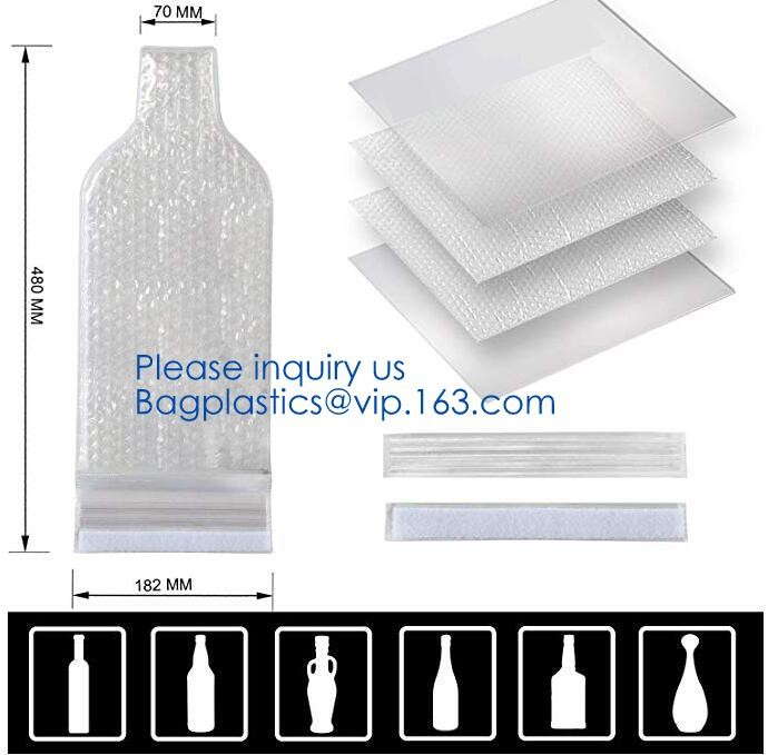 Bottle Protector Bubble Travel Bag,Travel Trip Bag With Bubble Inside And Double ks,Sleeve Travel Bag - Inner Skin
