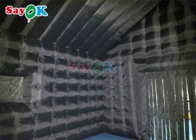 Large Black Inflatable Cube Disco Tent Inflatable Disco Marquee Tent For Wedding Party
