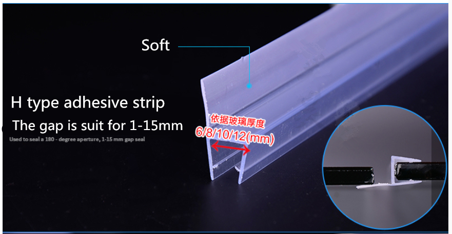 Shower Silicone Seal Strip for 120 Inch Glass Door Prevent Leaks and Stop Water Damage