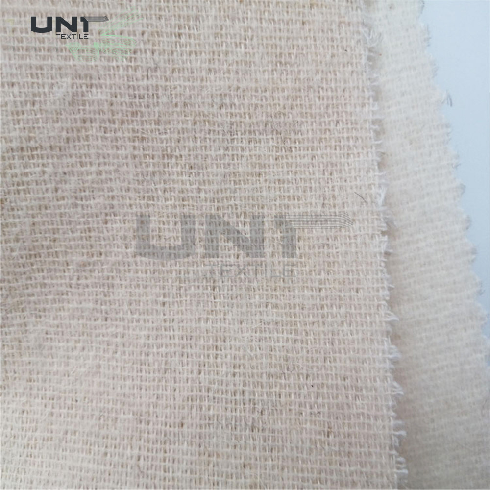 100% Wool Tie Interlining Single / Double Side Brushed Lining Rolls For Men Necktie