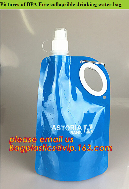 Collapsible Sports Water Bottle 3 Pack, Foldable Leak Proof Travel Bottles for Camping and Hiking, 480 mL Capacity