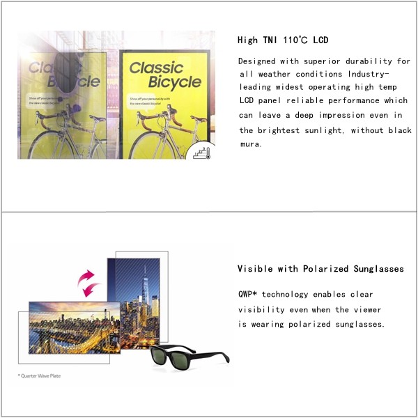 49 Inch Waterproof Double Sided LCD Screen Monitor Shop