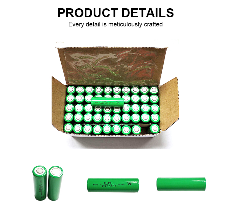 Rechargeable Ni-Mh 1.2v 2000mah Battery Fast Charge Storage Type