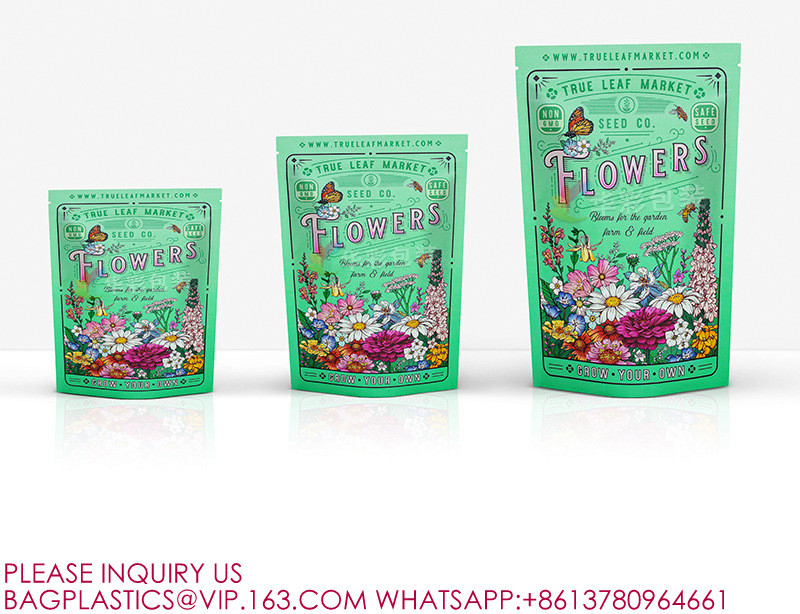 Custom Printed Logo Biodegradable Edible Packaging Smell Proof Resealable Stand Up Bags
