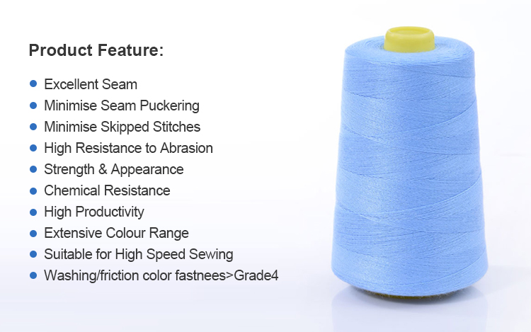 Colorful Polyester Item Polyester Cotton Thread 100% Spun Sewing Thread