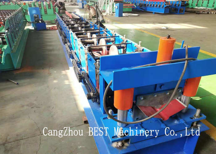 Roof 350H Steel Ridge Cap Roll Forming Machine With PLC Control , CE / ISO