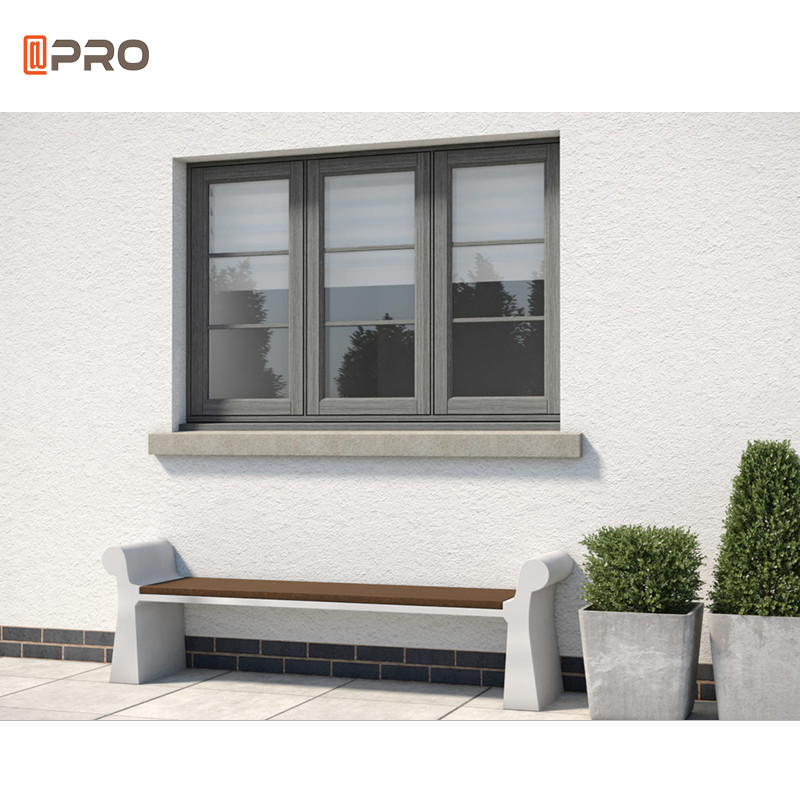 Horizontal Aluminum Casement Windows Double Hinged With Mosquito Net