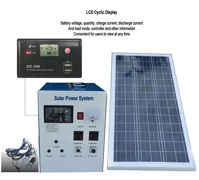 24V Emergency Power Solar System 1000W Monocrystalline Silicon For Home Lighting